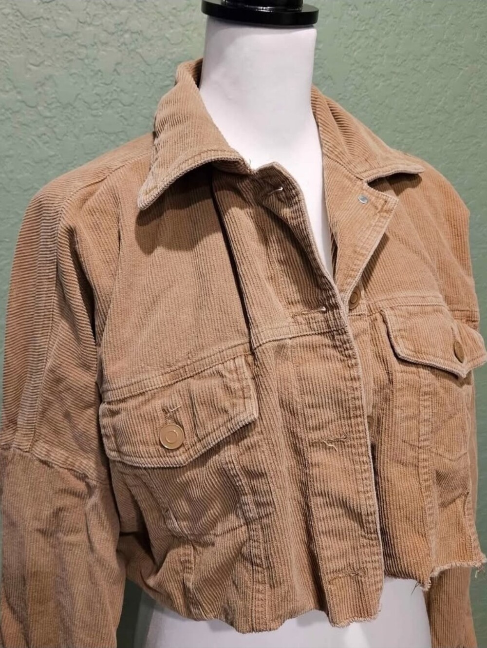 Windsor Trendy Essential Corduroy Cropped Jacket Large